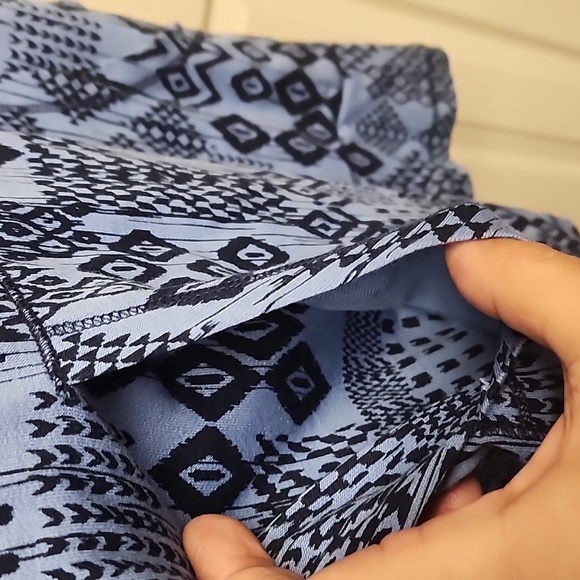 NWT Ruby Rd Blue Geometric Print Crowl Neck Sweater Size 2X - Picture 5 of 8